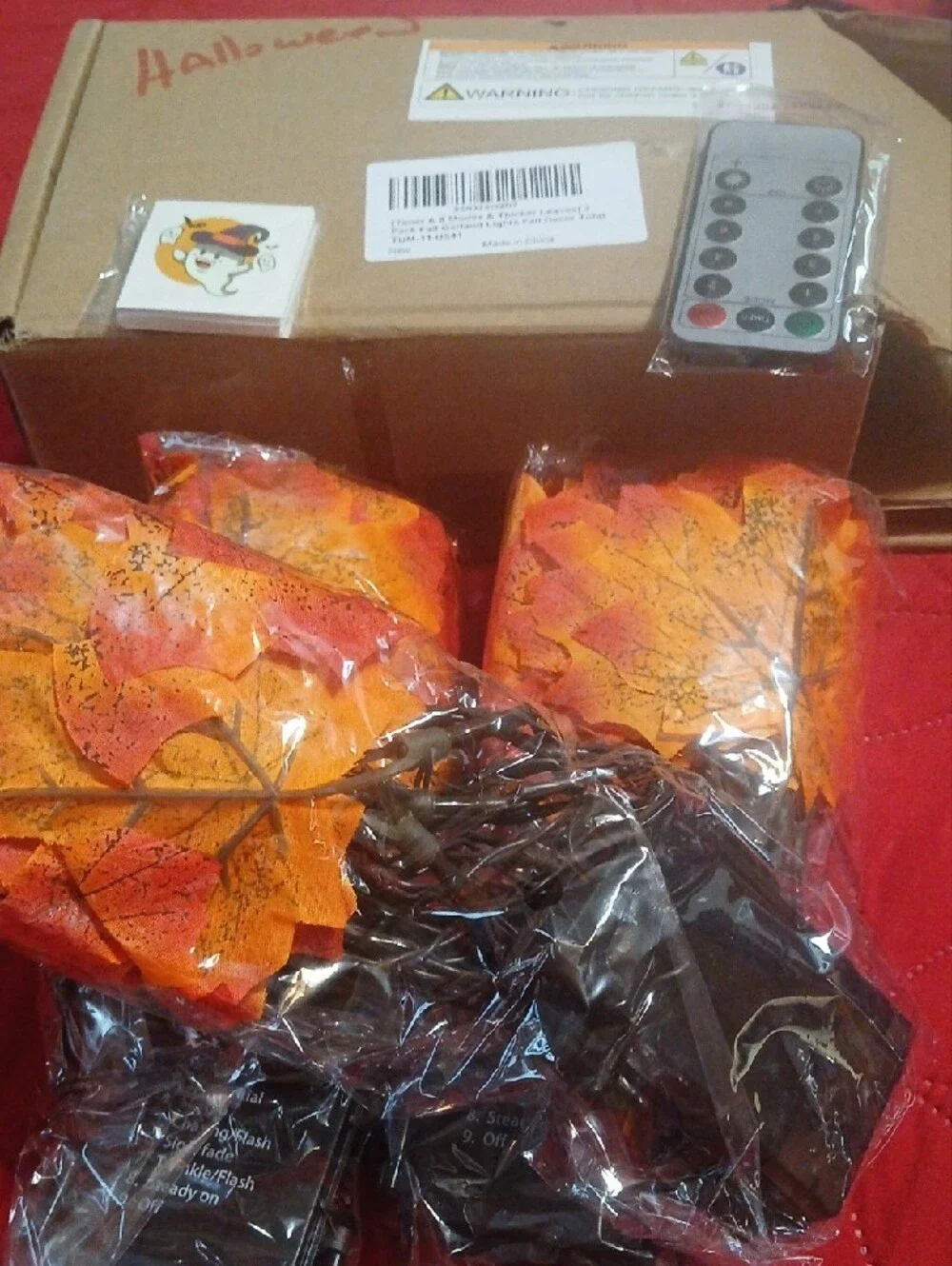 Halloween Kids Costume Accessory - Orange & Brown Leaf Garland